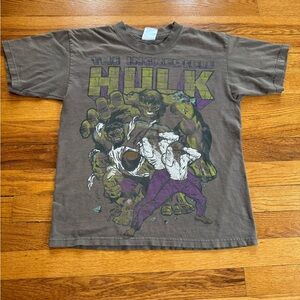 Vintage 90s Y2K The Incredible Hulk T-shirt, Marvel Comics Cartoon Green (XS)